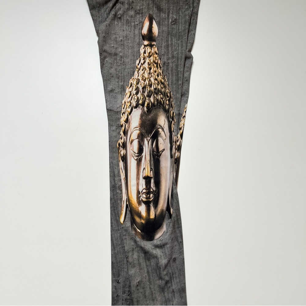 Noli Buddha Print Women’s Yoga Legging Grey Size Medium